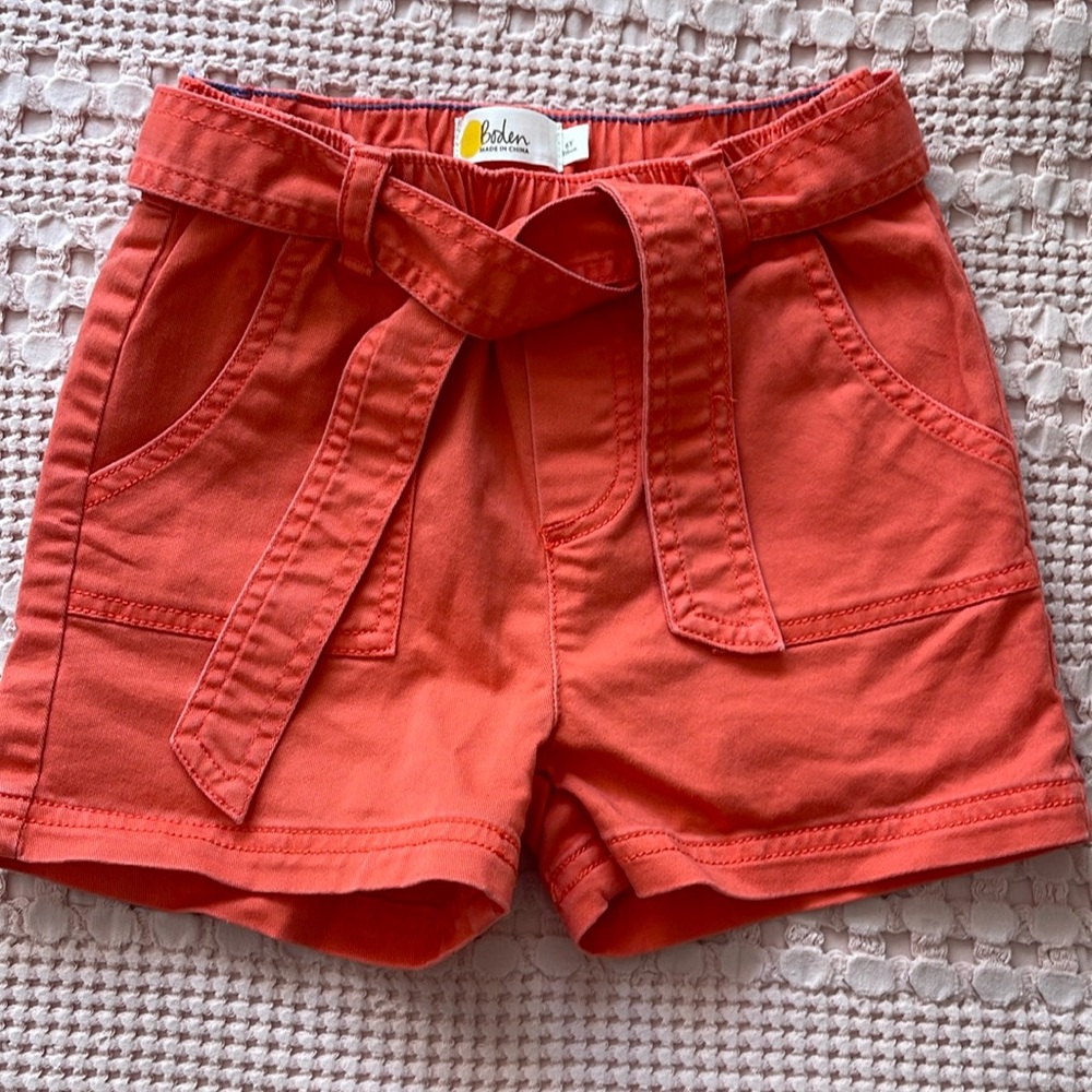 Boden Kids Tie Waist Short Paper Bag Style Summer 6